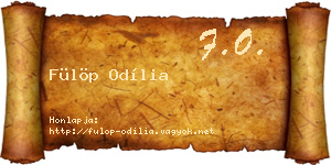Fülöp Odília névjegykártya