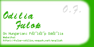 odilia fulop business card